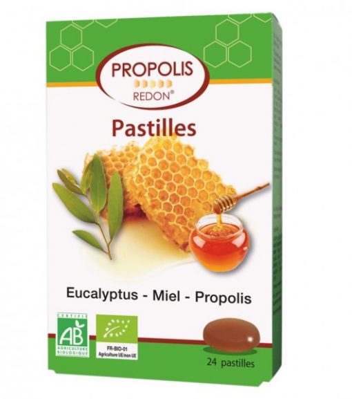 Propolis Miel Eucalyptus Bio - 24 Pastilles - Laboratoire Redon 1