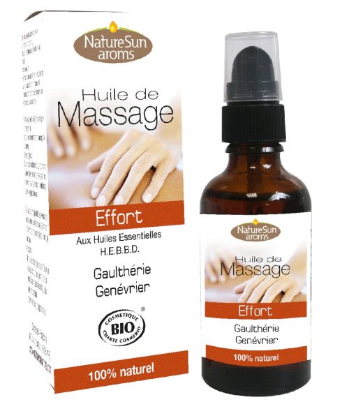 Huile de massage Effort Bio - 50 ml - NatureSunAroms 1