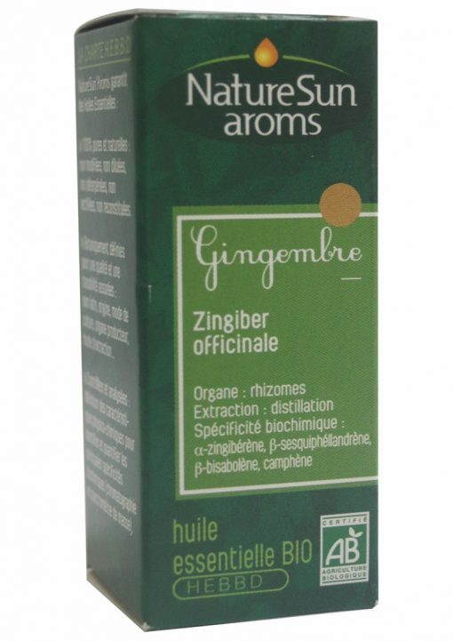 GINGEMBRE Zinziber officinale - 10 ml - NatureSunAroms 1