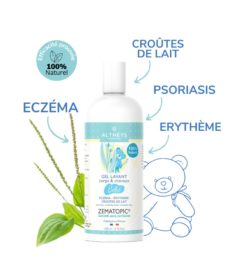 Zematopic gel lavant, eczema, psoriasis, croutes de lait, erythème, 200ml